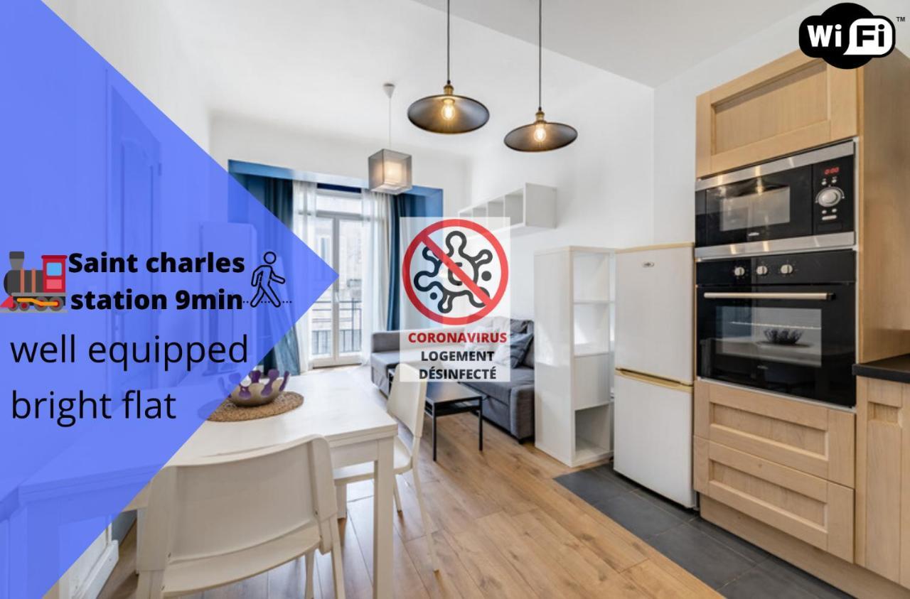 Charming Bright And Equipped Apartment Marseille Bagian luar foto